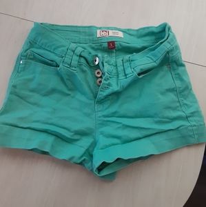 Turquoise Short Shorts